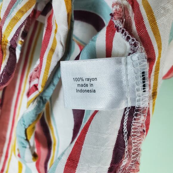 Lane Bryant Women's Vertical Striped Tie Front Sleeveless Top Size 24 - Picture 5 of 6